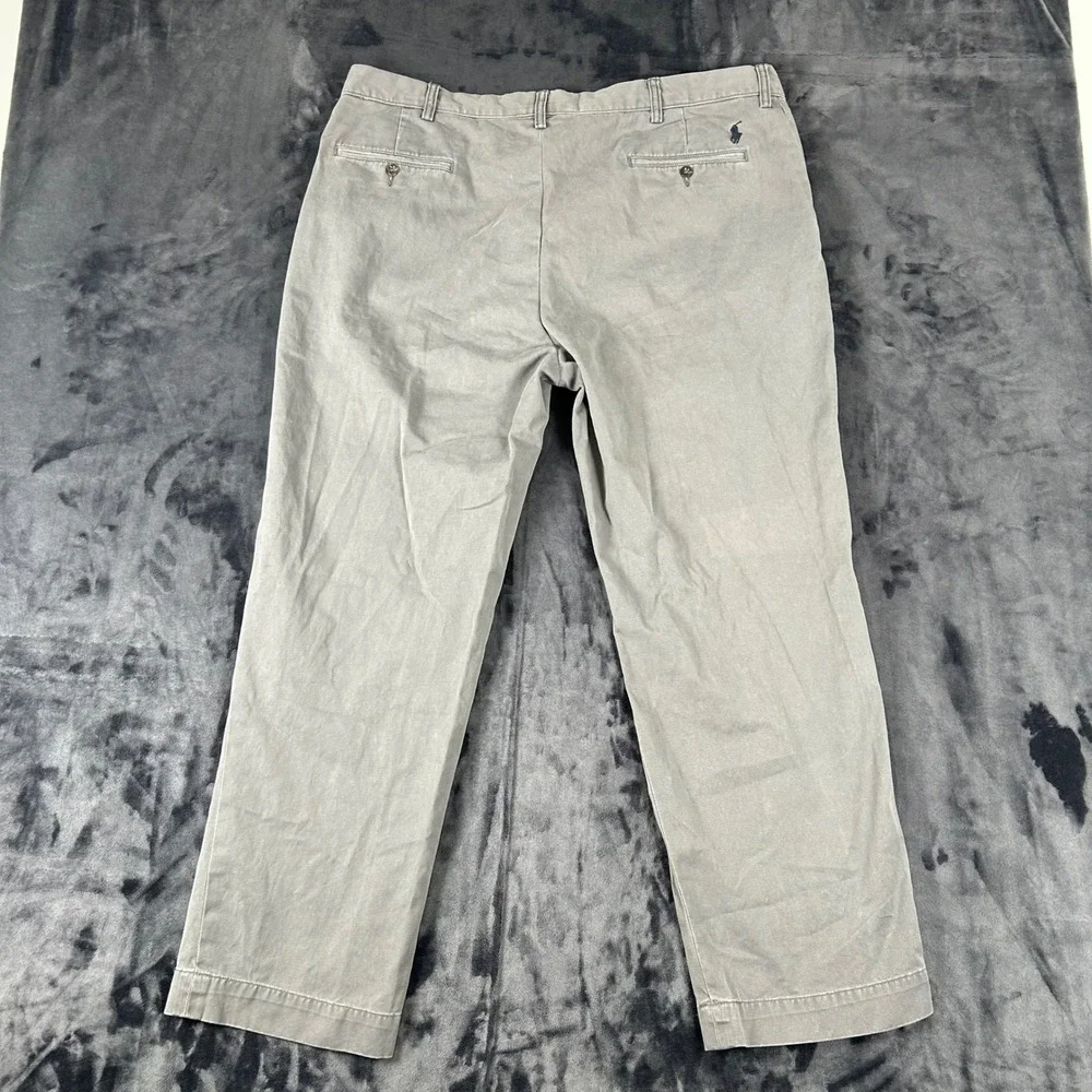Polo Ralph Lauren Preston Pant Mens 40/30 Gray Cotton Chino Straight Leg Pant